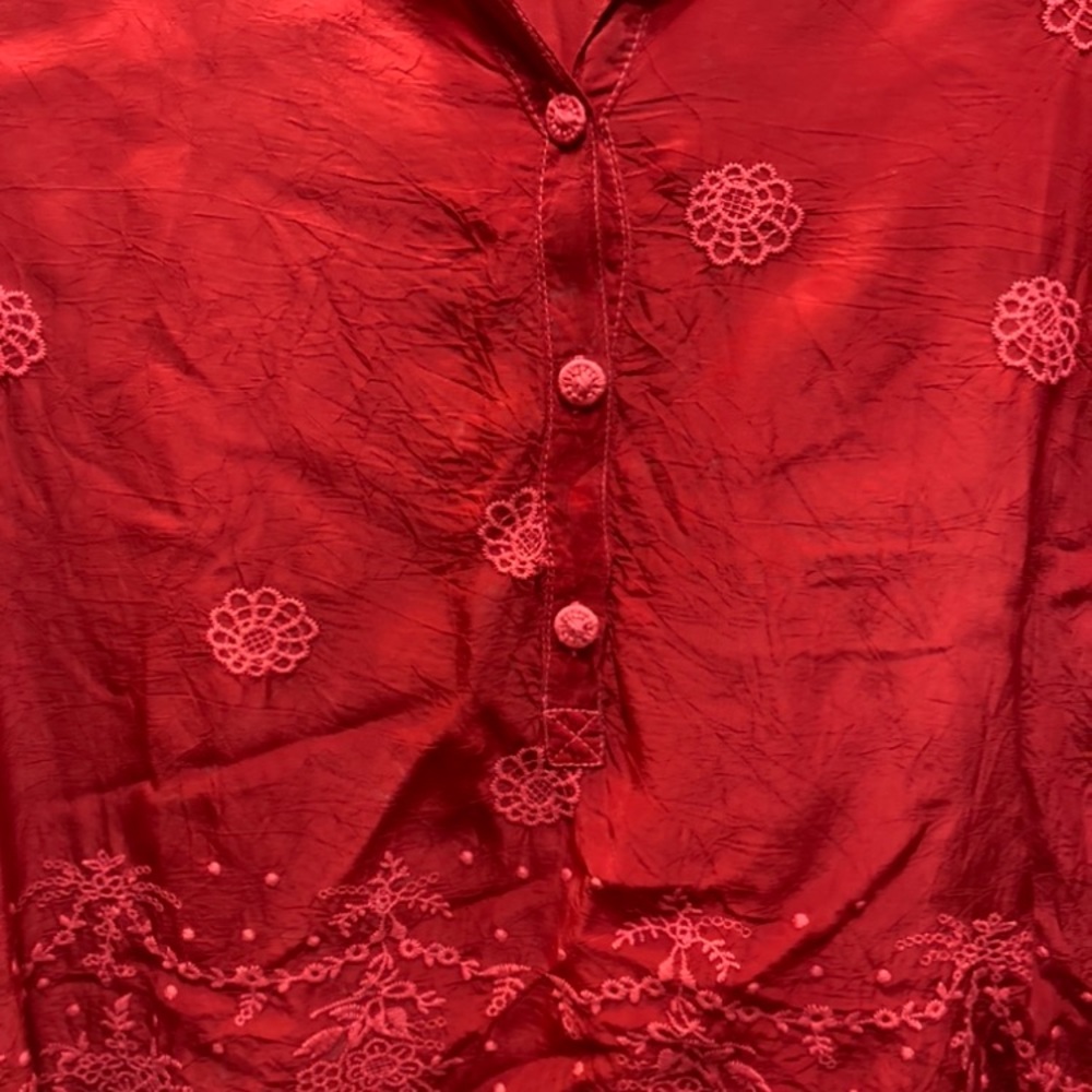 Johnny Was Antik Lace Flare Tunic Blouse - Picture 3 of 11